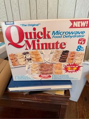 Quick Minute Microwave Food Dehydrator - Red/Blue/White Box